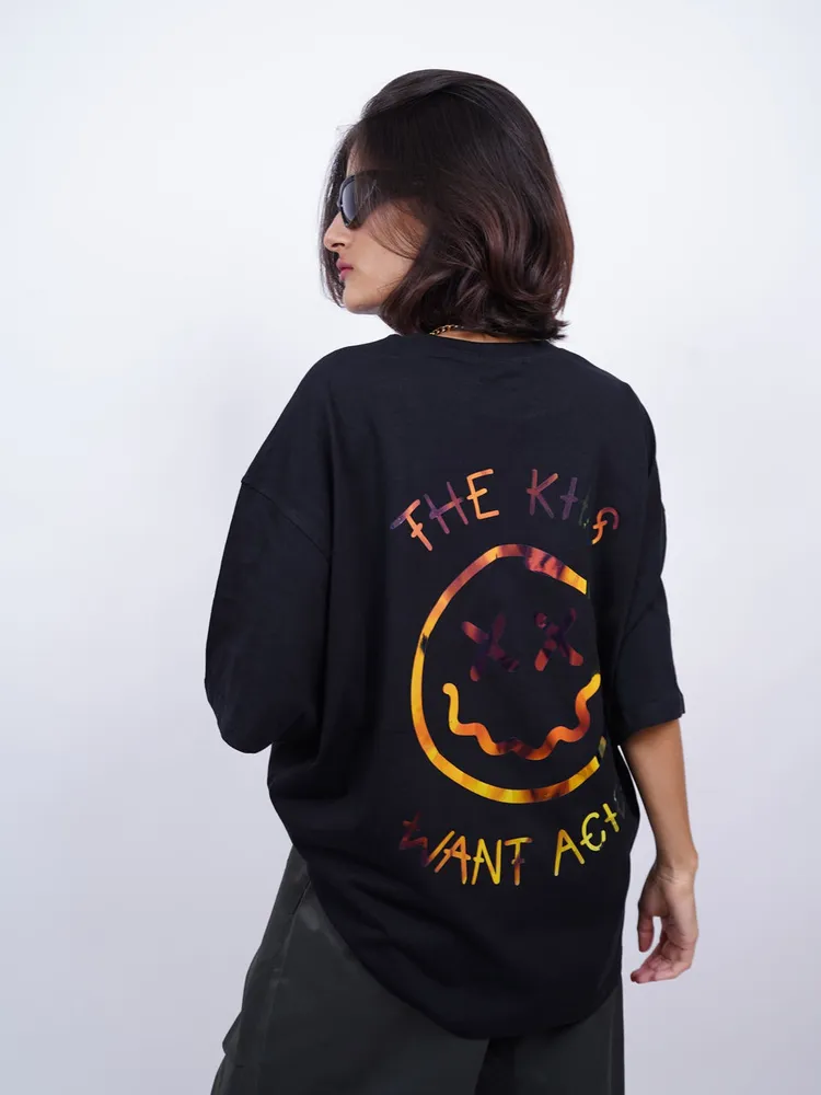 Kids Want Acid (Holographic) : Drop Sleeved Tee For Men and Women