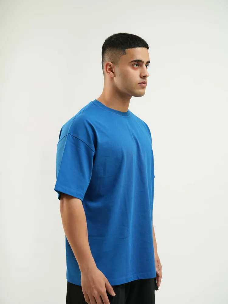Basic : Burger Bae Round Neck Drop Sleeved Tee For Men and Women