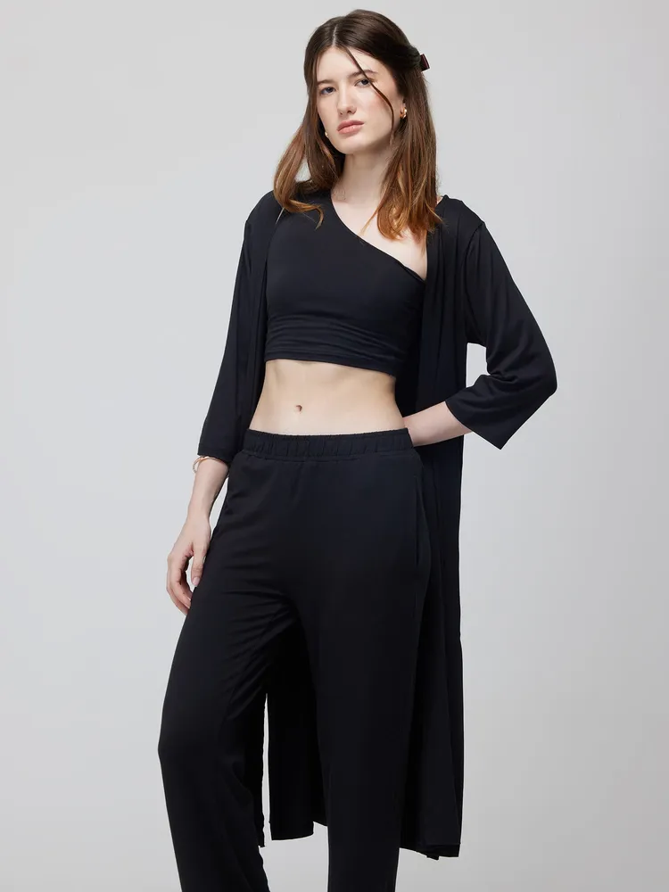 Black Airy Two-Piece Top