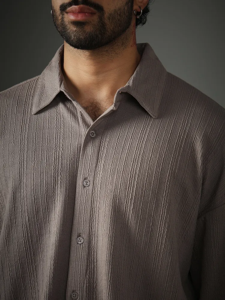 Crossknit Grey Shirt