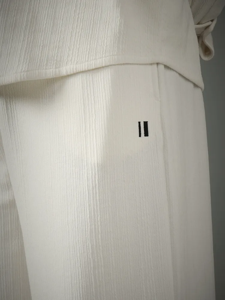 Crossknit White Pant