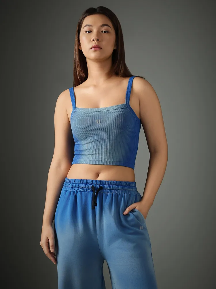 Spray Washed Crop Blue