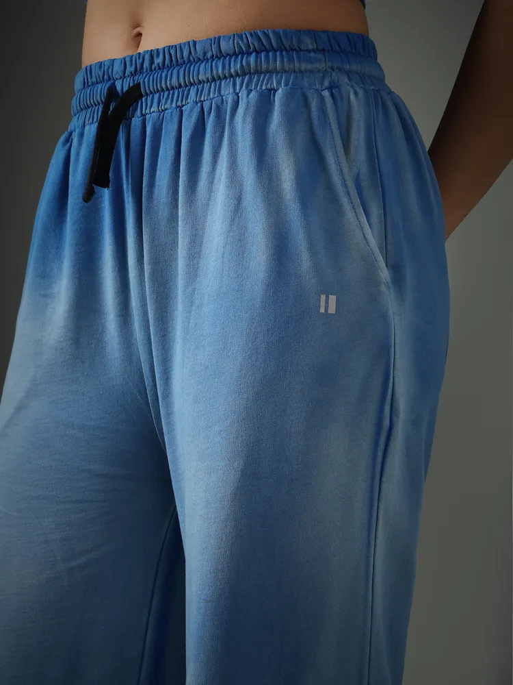 Spray Washed Pants Blue