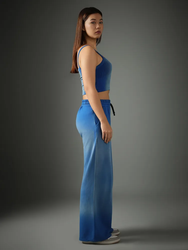 Spray Washed Pants Blue