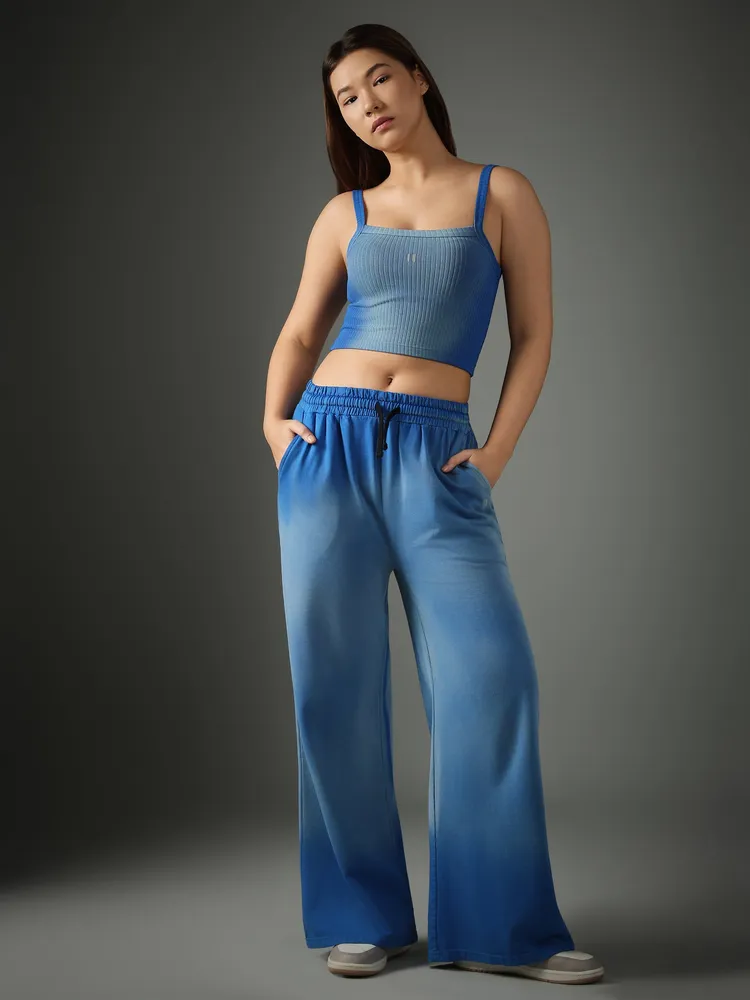 Spray Washed Pants Blue