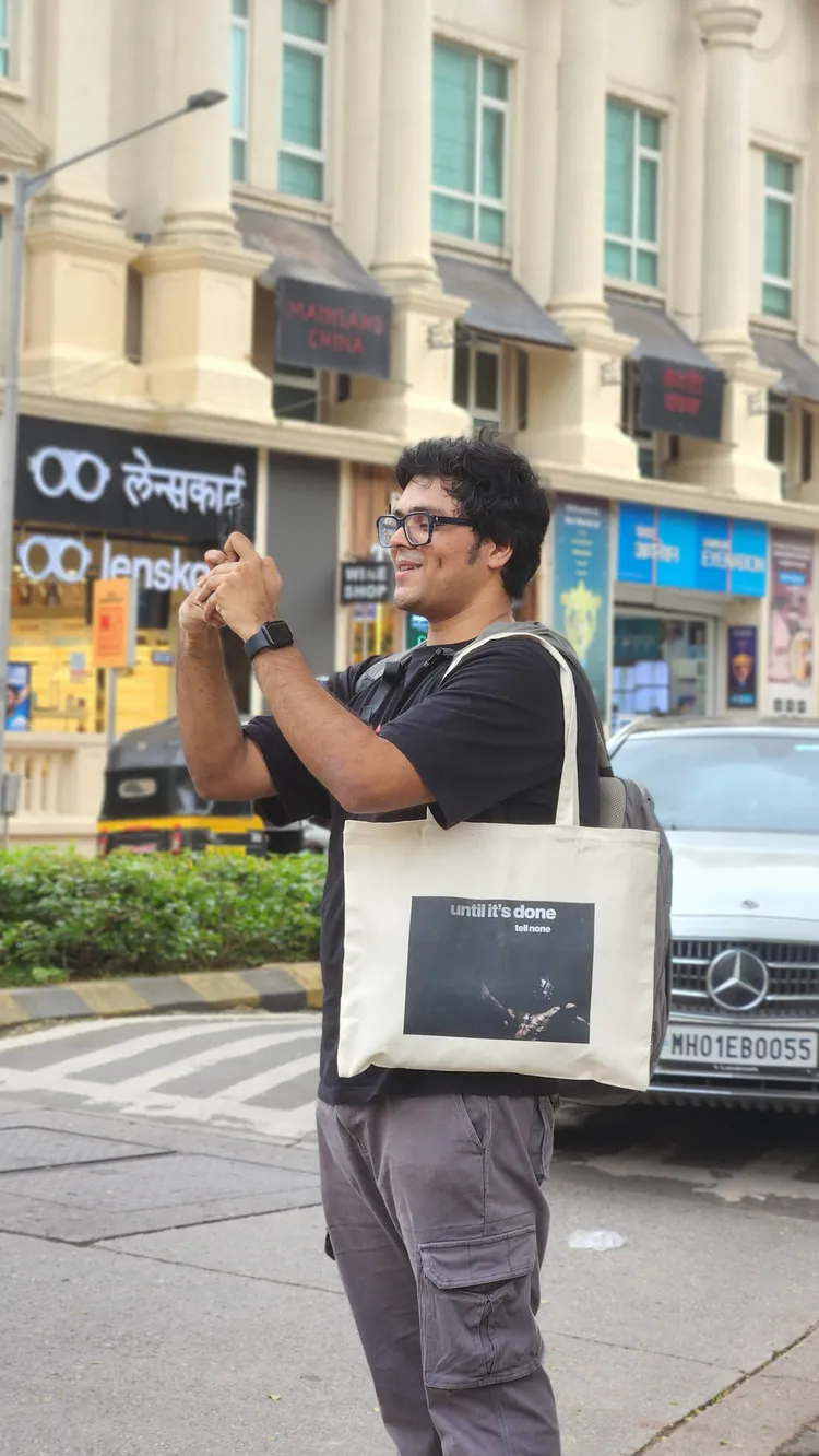 TELL NONE UNTIL ITS DONE TOTE BAG