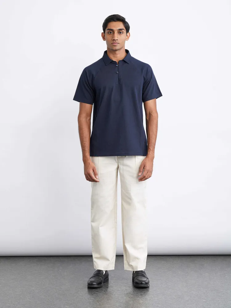 Loop Raglan Polo Cotton