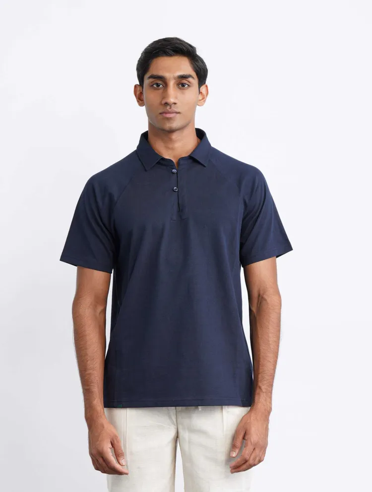 Loop Raglan Polo Cotton