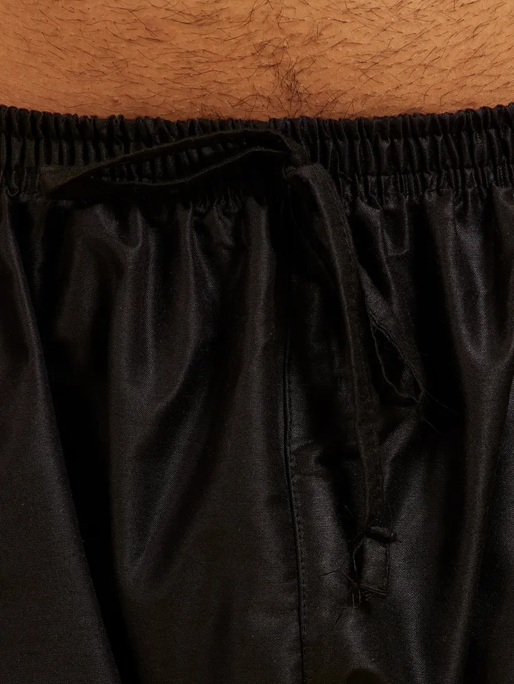 Diwas By Manyavar Midnight Black Pencil Fit Pajama for Men