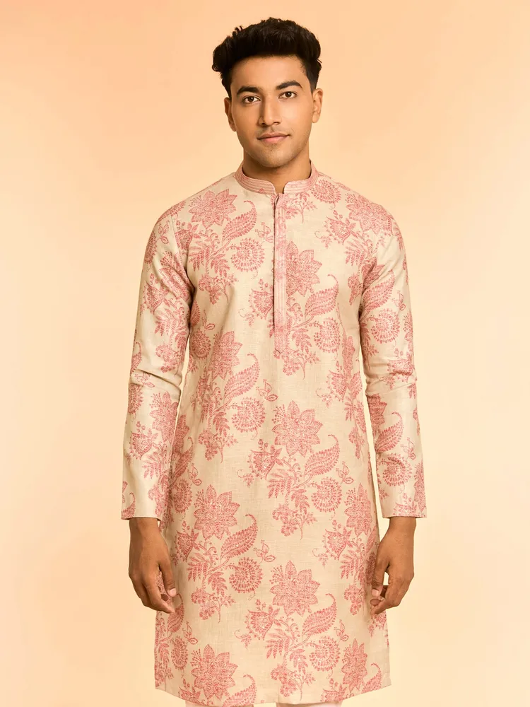 Diwas By Manyavar Pista Green Enchantment Kurta for Men