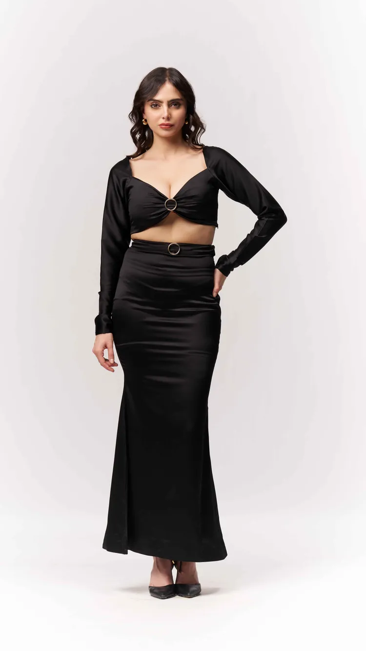 Two Piece Bikini Top Maxi Dress