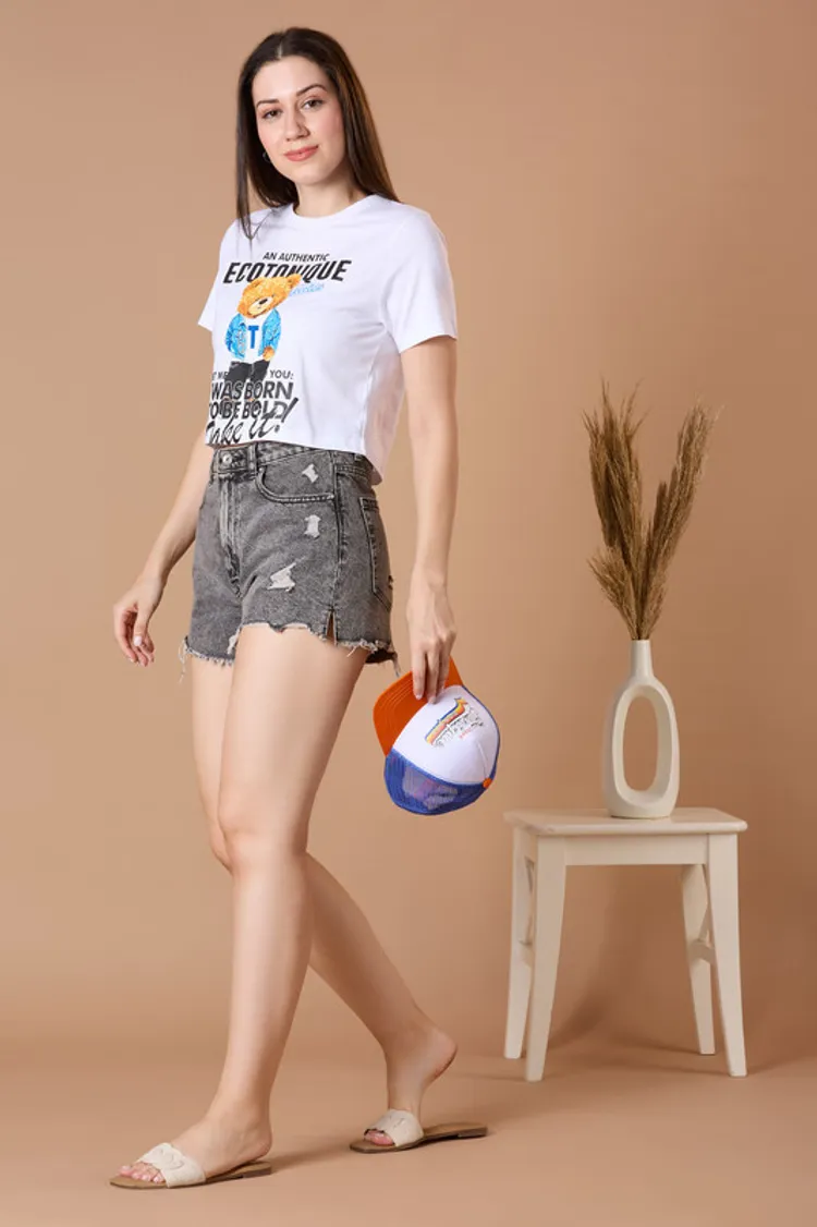 MUNCHKIN Shorty Cropped T-Shirt | Organic Cotton