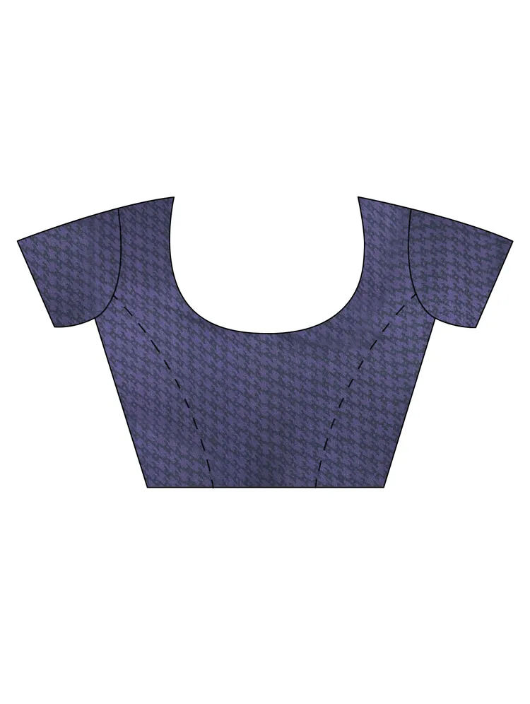 Garden Vareli Blue Floral Printed Satin Saree