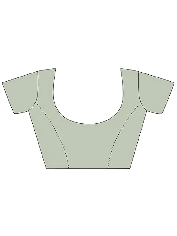 Garden Vareli Grey Solid Organza Saree