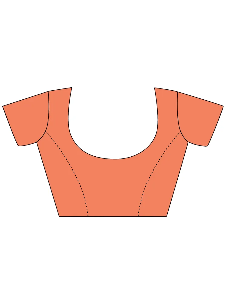 Garden Vareli Peach Printed Chiffon Saree