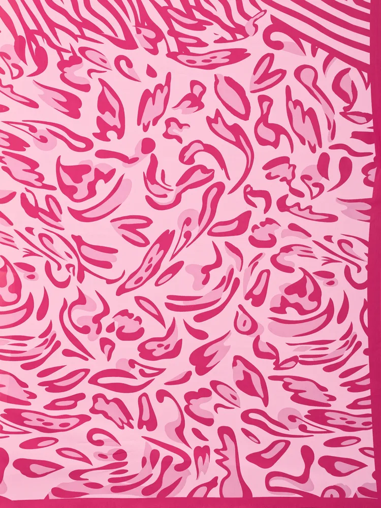 Garden Vareli Pink Solid Georgette Saree