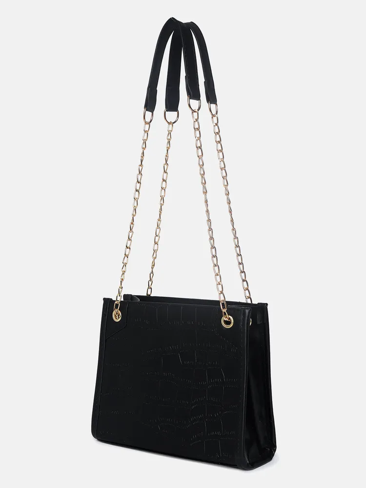 Haute Sauce Textured Structured Shoulder Bag