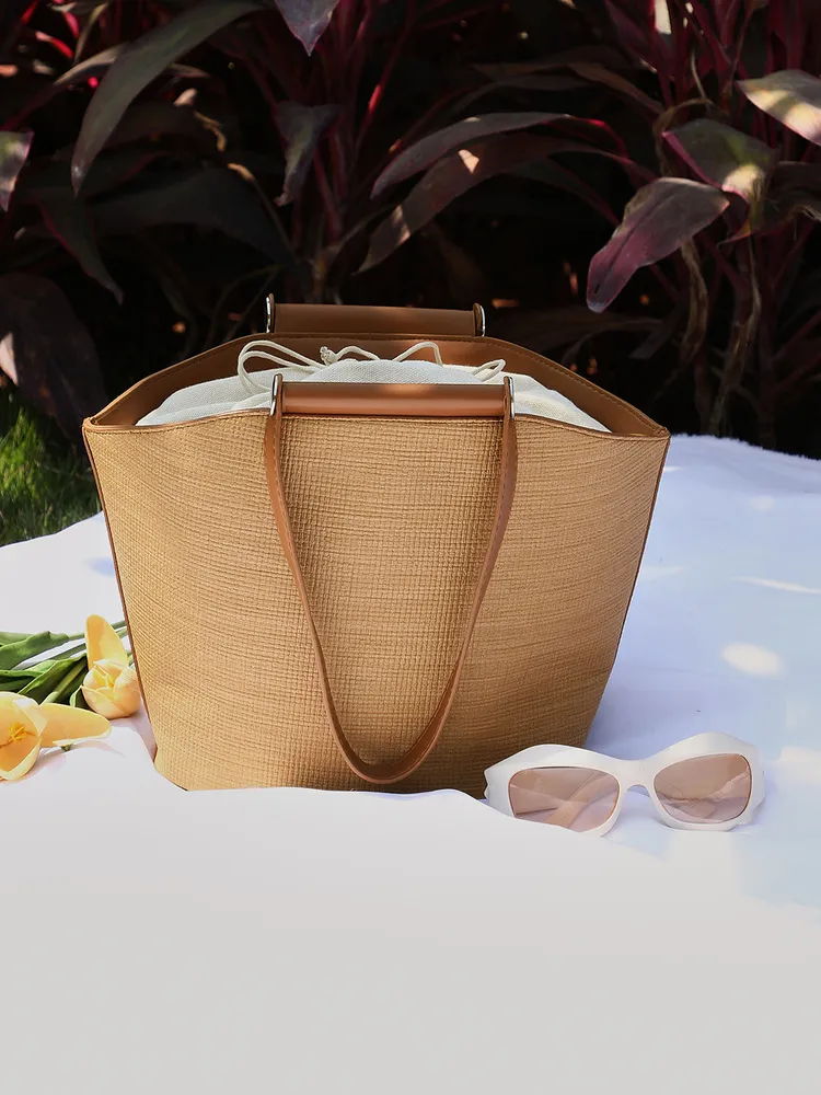 Haute Sauce Leather Shopper Shoulder Bag with Fringed