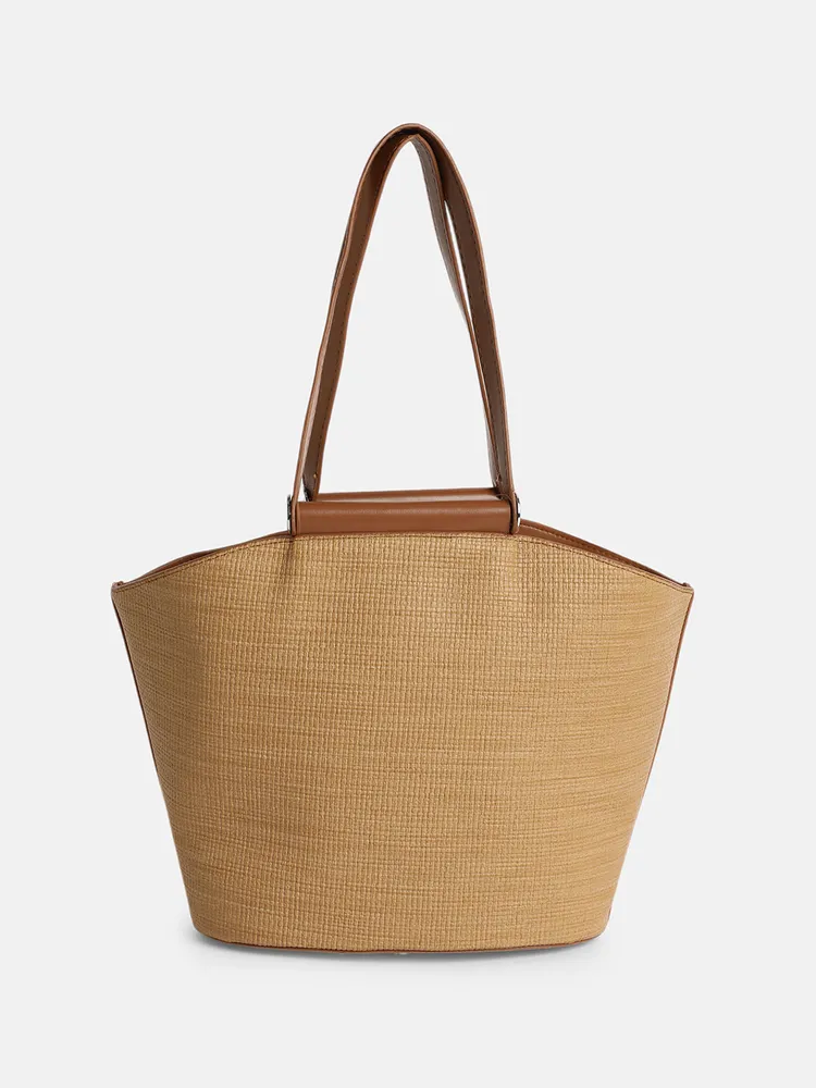 Haute Sauce Leather Shopper Shoulder Bag with Fringed