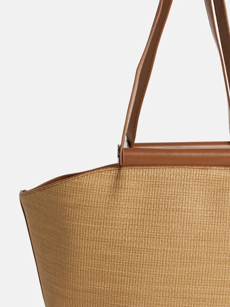 Haute Sauce Leather Shopper Shoulder Bag with Fringed