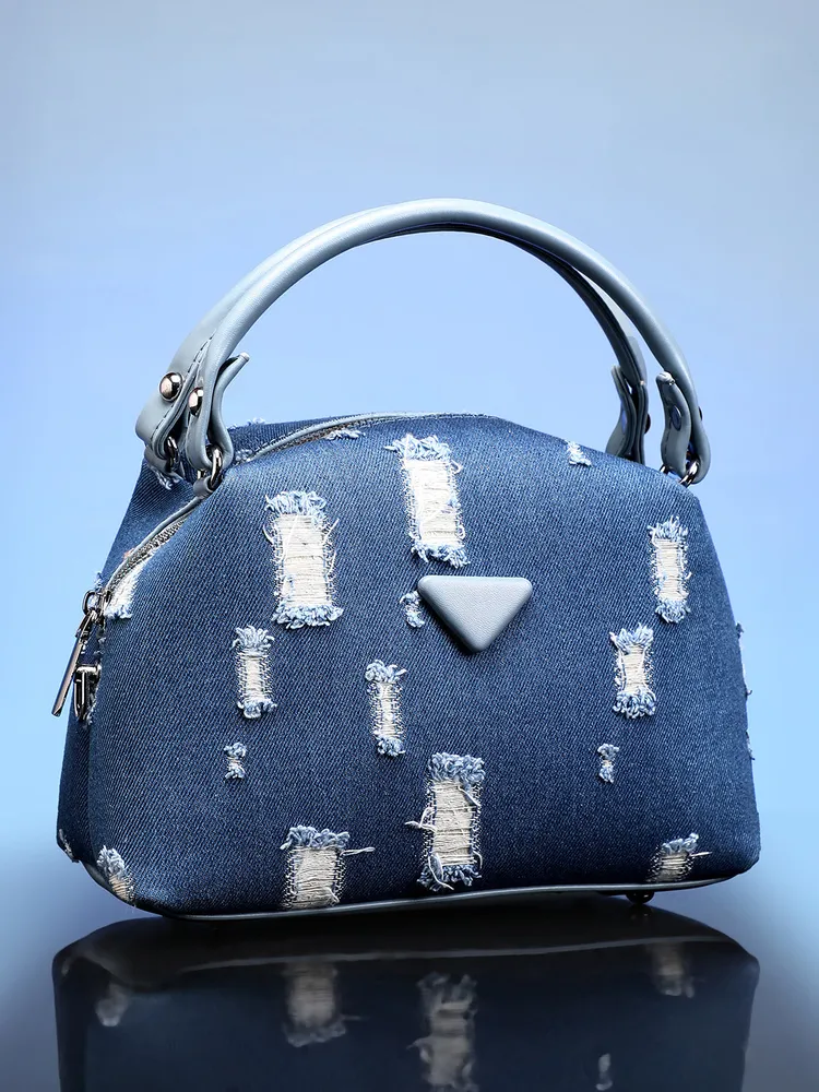Haute Sauce Textured Half Moon Shoulder Bag