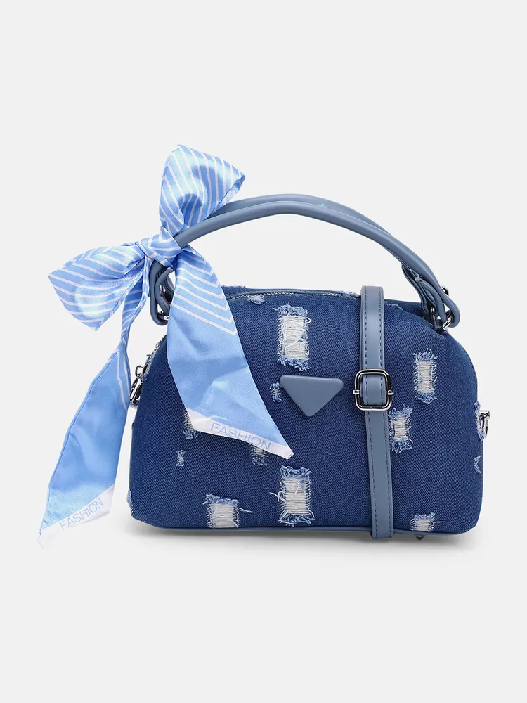 Haute Sauce Textured Half Moon Shoulder Bag