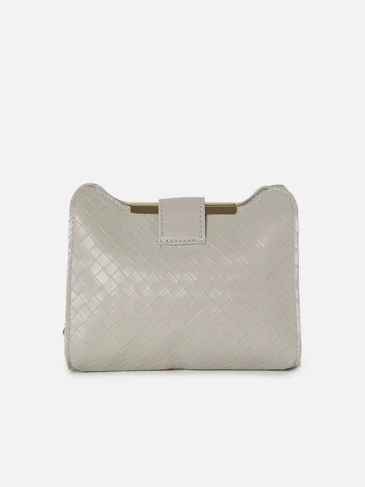 Haute Sauce Textured PU Structured Sling Bag with Quilted
