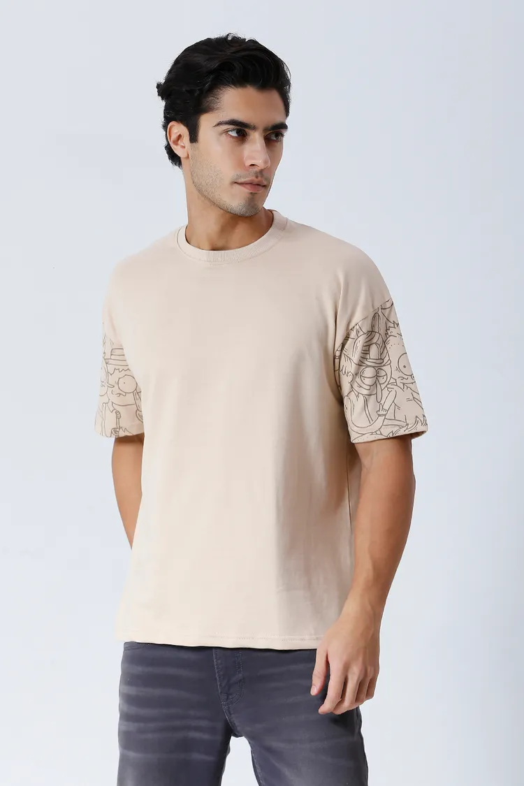Desert Doodle Drift Oversized Sustainable T-Shirt