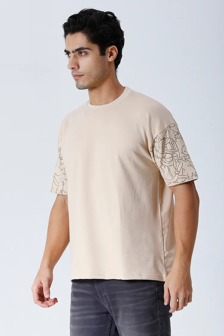 Desert Doodle Drift Oversized Sustainable T-Shirt