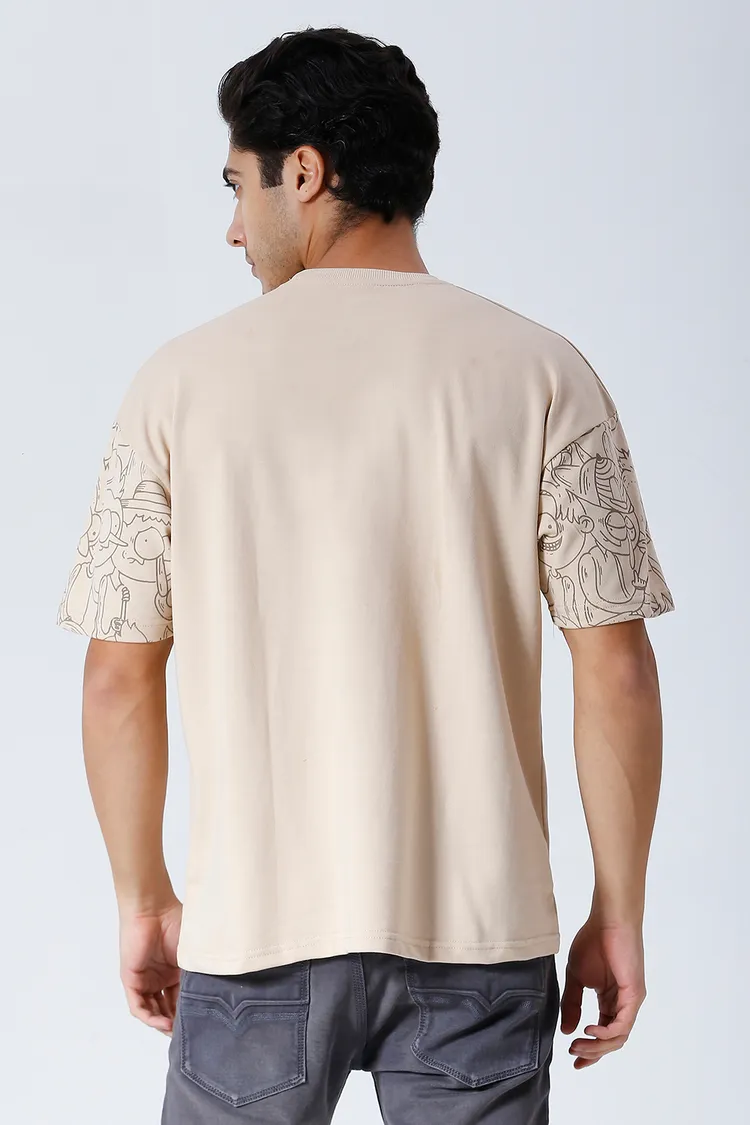 Desert Doodle Drift Oversized Sustainable T-Shirt