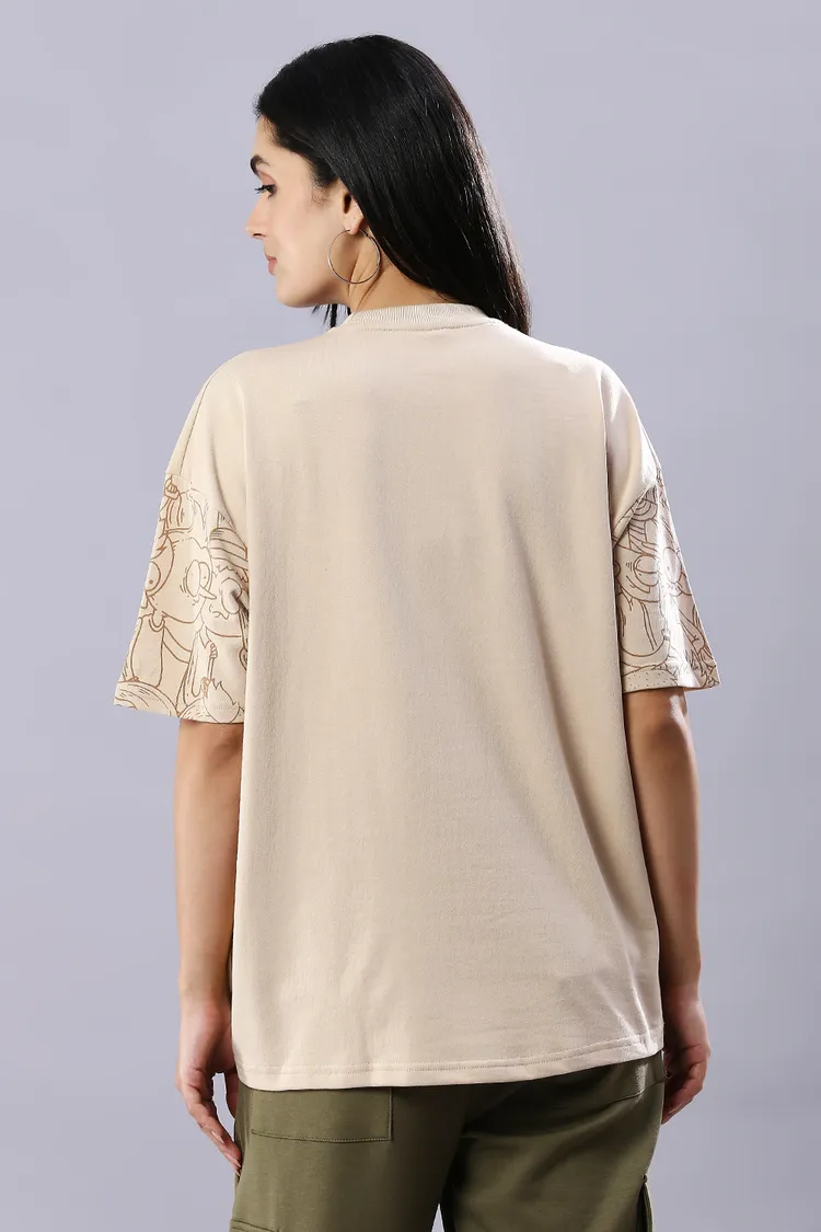 Desert Doodle Drift Oversized Sustainable T-Shirt