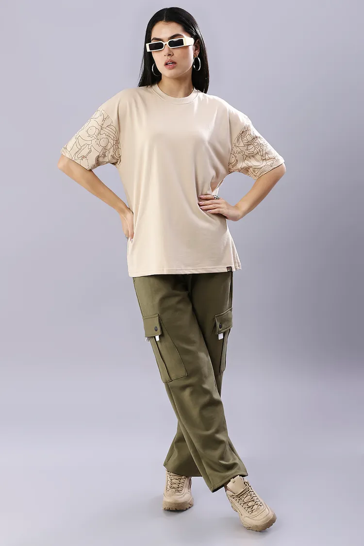 Desert Doodle Drift Oversized Sustainable T-Shirt