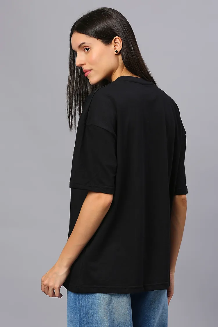 Ethereal Black Oversized Sustainable T-Shirt