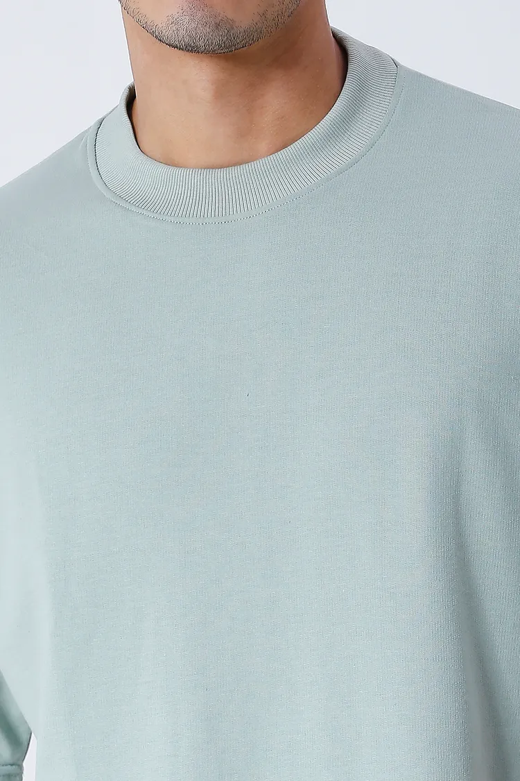 High Neck: Sage Oversized Sustainable T-Shirt