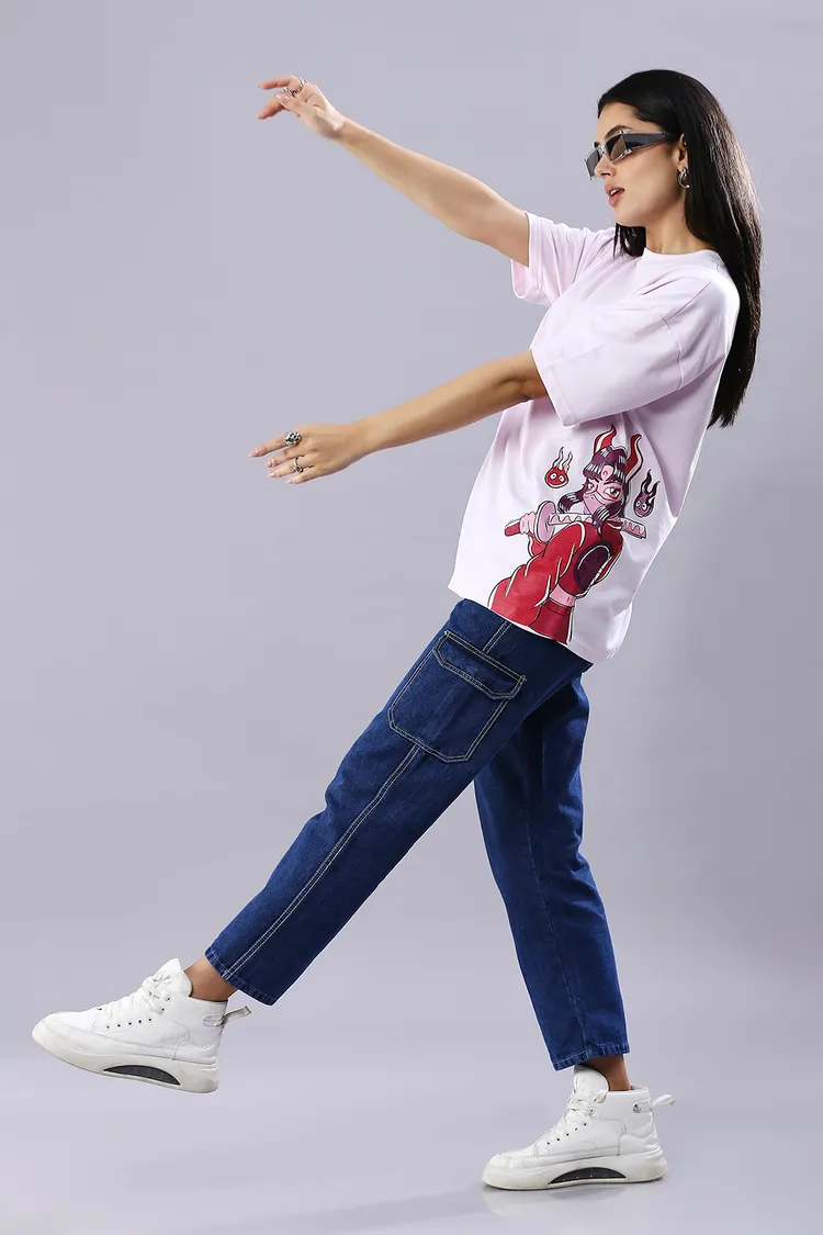 Pink Geisha Guardian Oversized Sustainable T-Shirt
