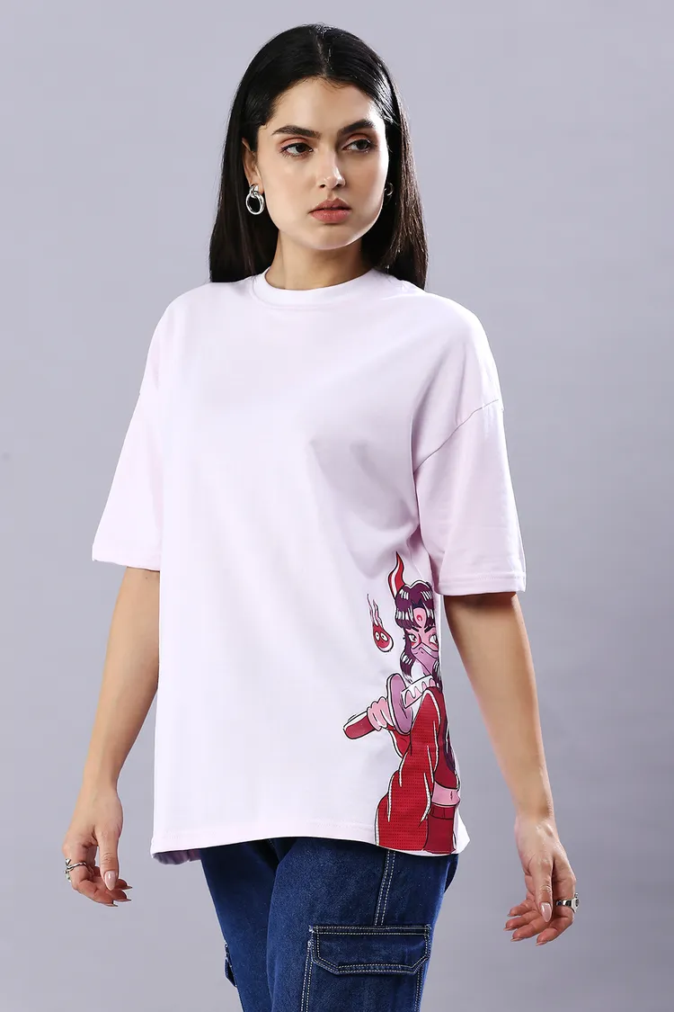 Pink Geisha Guardian Oversized Sustainable T-Shirt