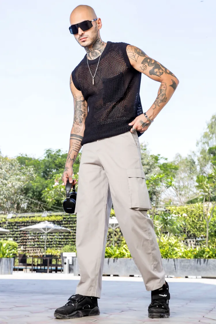 House of Koala Original Regular Fit Mid-Rise Cargos Trousers