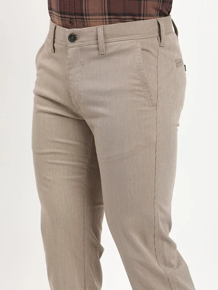 Men Brooklyn Fit Polyester Blend Trouser