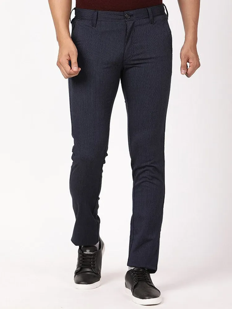 Men Brooklyn Fit Polyester Blend Trouser