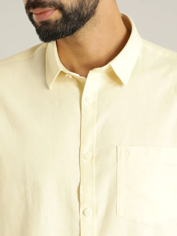 Men Solid Full Sleeve Cotton Shirt