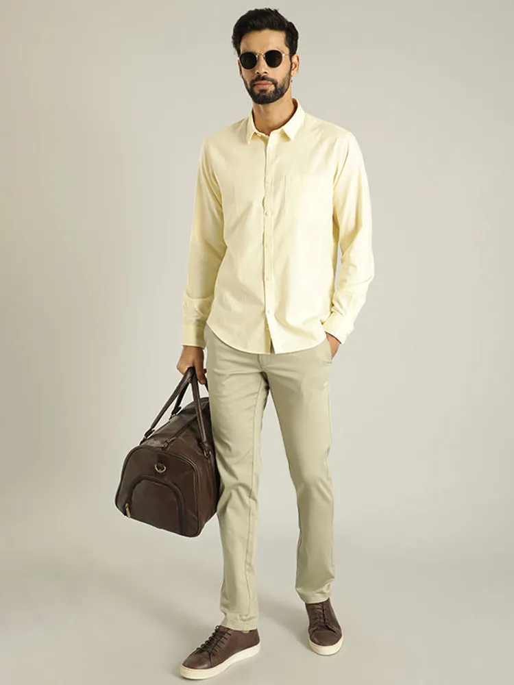 Men Solid Full Sleeve Cotton Shirt