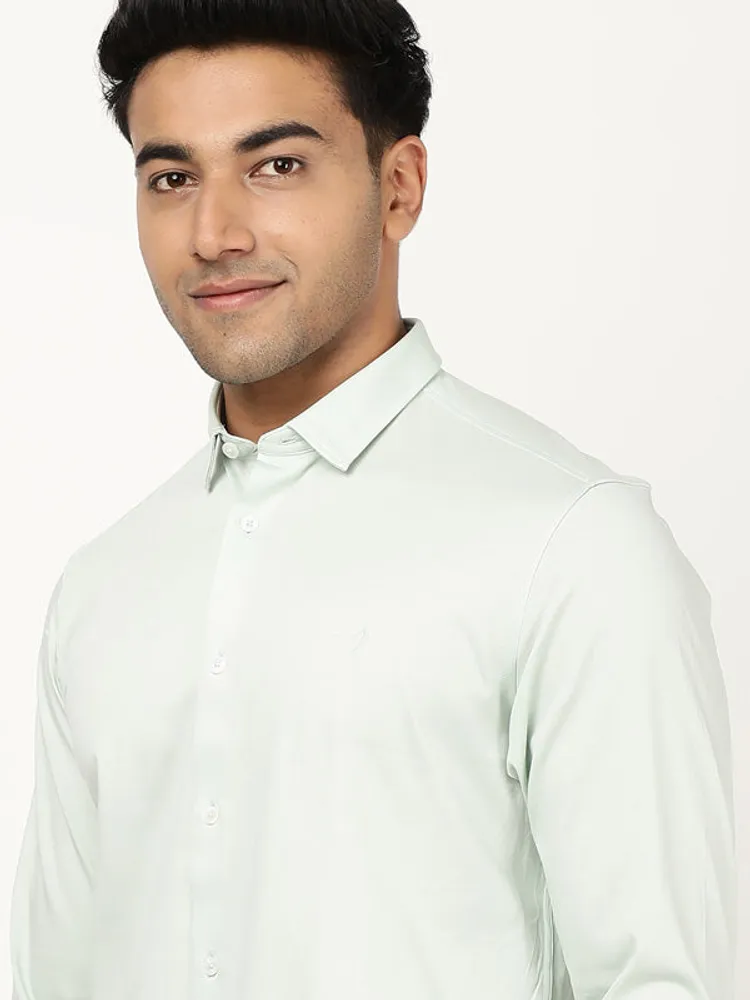 Men Solid Full Sleeve Cotton Shirt