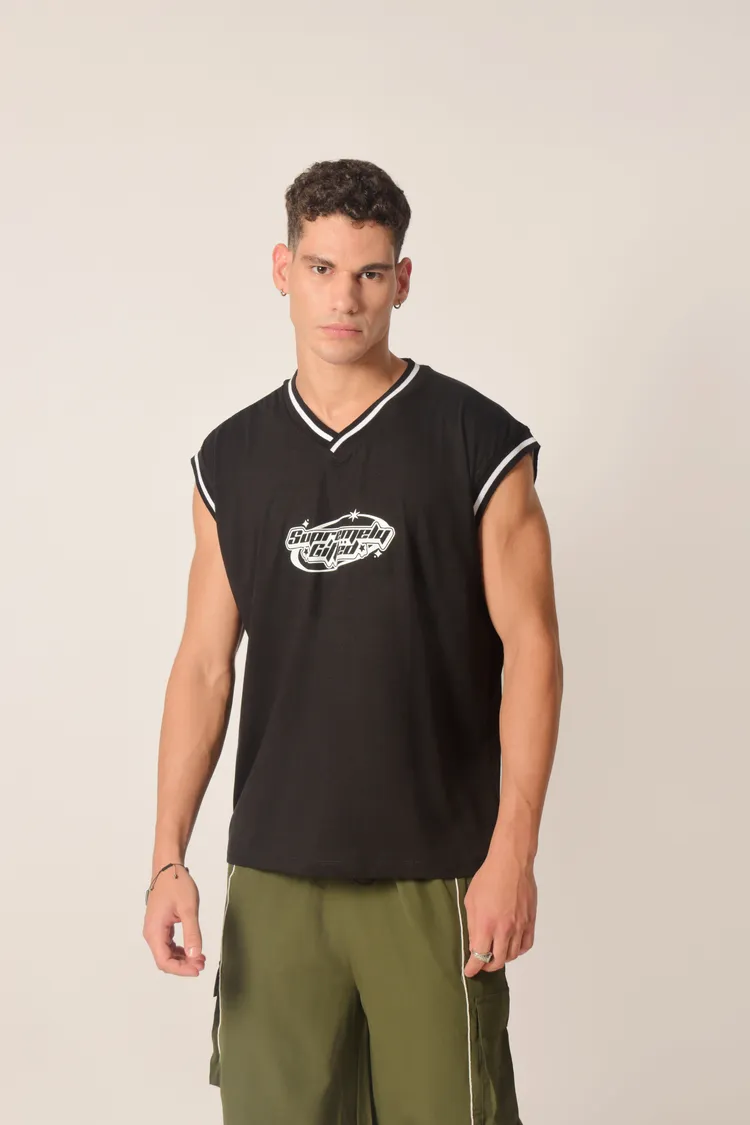 Cotton Oversized Basketball Vest for Men