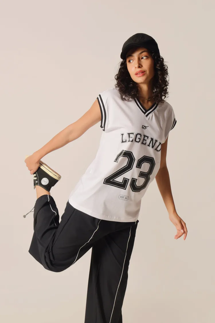 Graphic printed basketball style vest for Women
