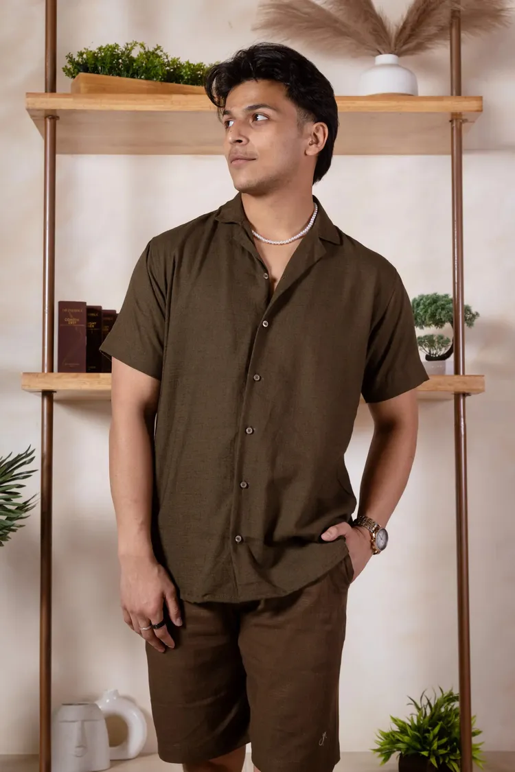 Solid Linen Resort Shirt