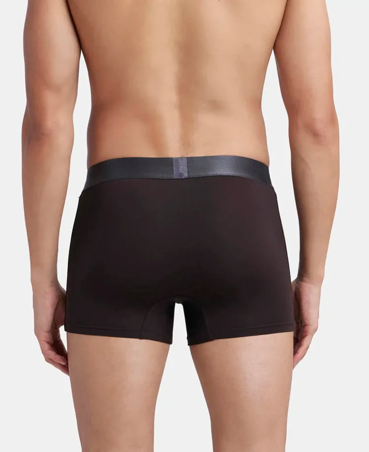 Tactel Microfiber Elastane Stretch Solid Trunk with Moisture Move Properties - Brown