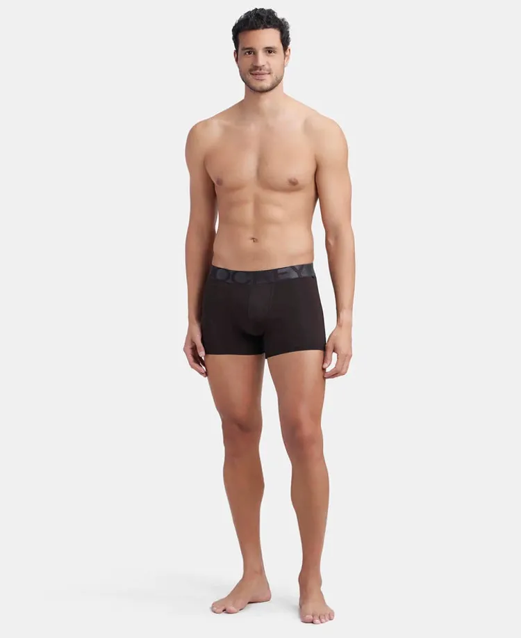 Tactel Microfiber Elastane Stretch Solid Trunk with Moisture Move Properties - Brown