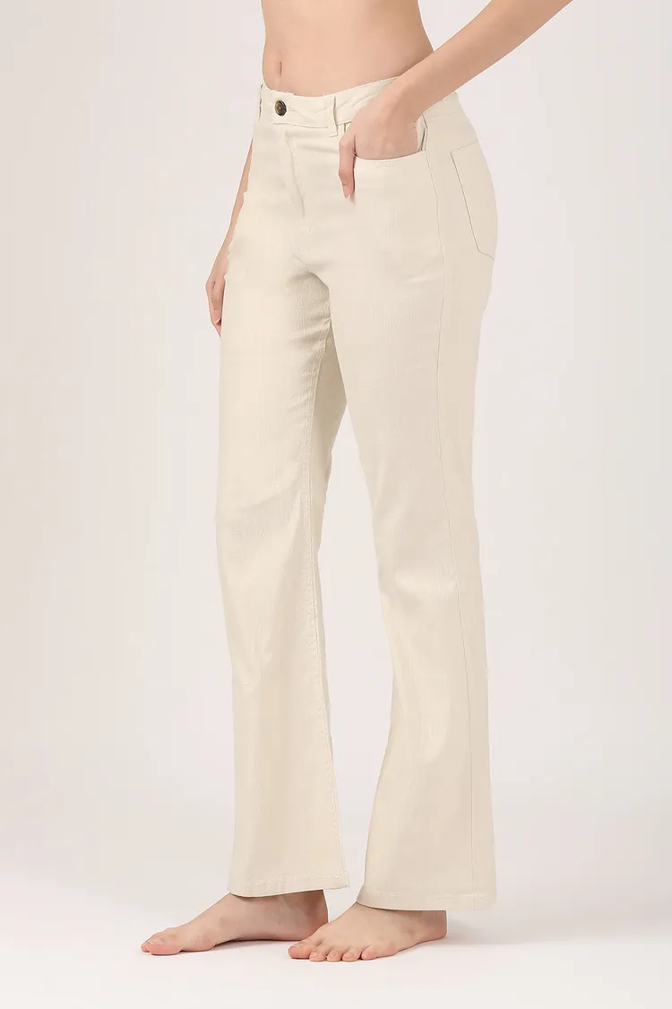 Stone Flare Stretch Cotton Pant