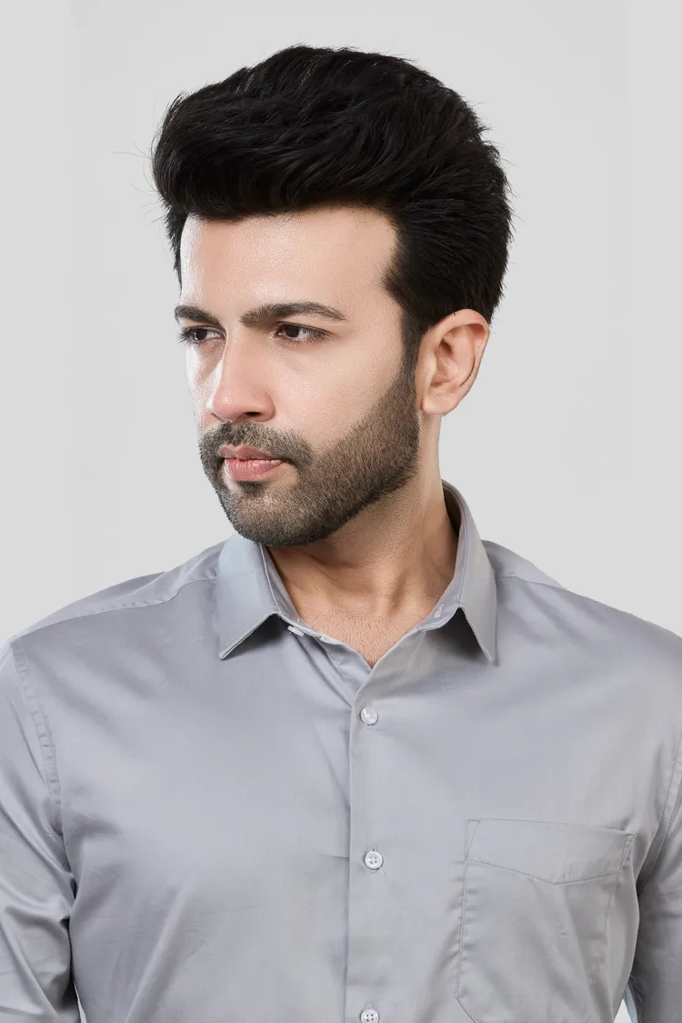 Jonesburg Men's Solid Slim Fit Formal Shirt