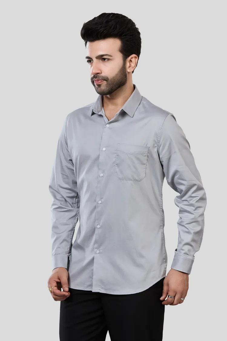 Jonesburg Men's Solid Slim Fit Formal Shirt